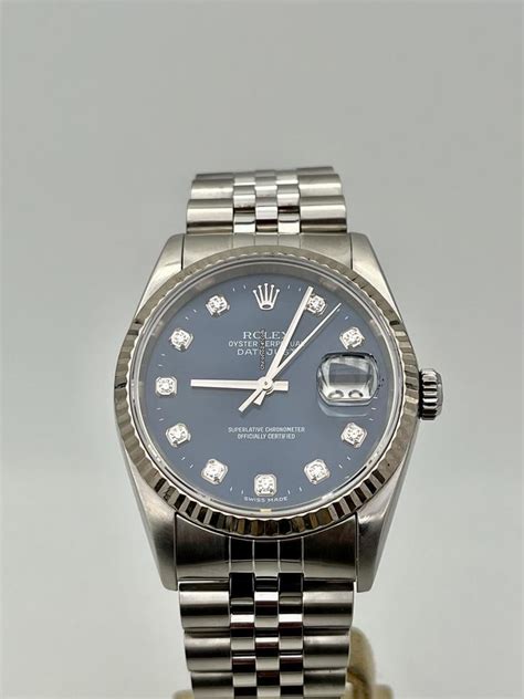 regalo rolex brillanti|Rolex Datejust 36 Blu Brillanti FULL SET like New .